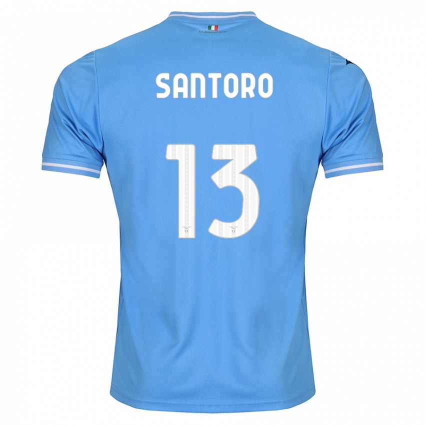 Hombre Camiseta Martina Santoro #13 Azul 1ª Equipación 2023/24 La Camisa Argentina