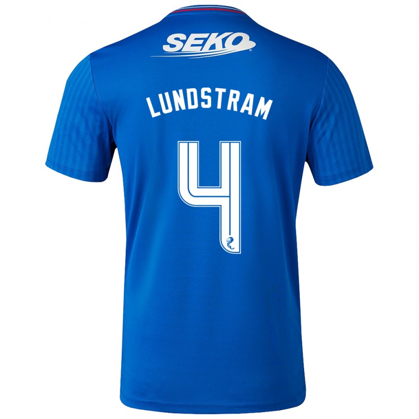 Hombre Camiseta John Lundstram #4 Azul 1ª Equipación 2023/24 La Camisa Argentina