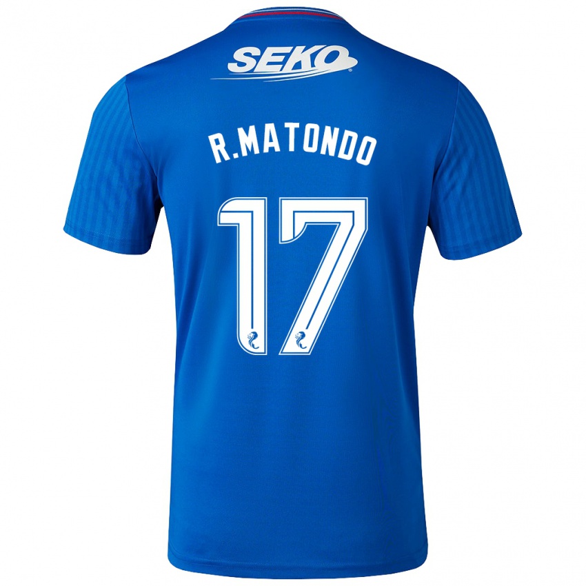 Hombre Camiseta Rabbi Matondo #17 Azul 1ª Equipación 2023/24 La Camisa Argentina