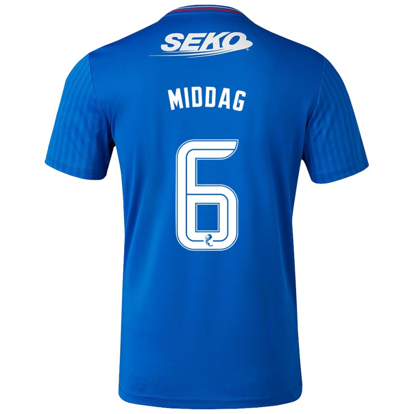 Hombre Camiseta Tessel Middag #6 Azul 1ª Equipación 2023/24 La Camisa Argentina