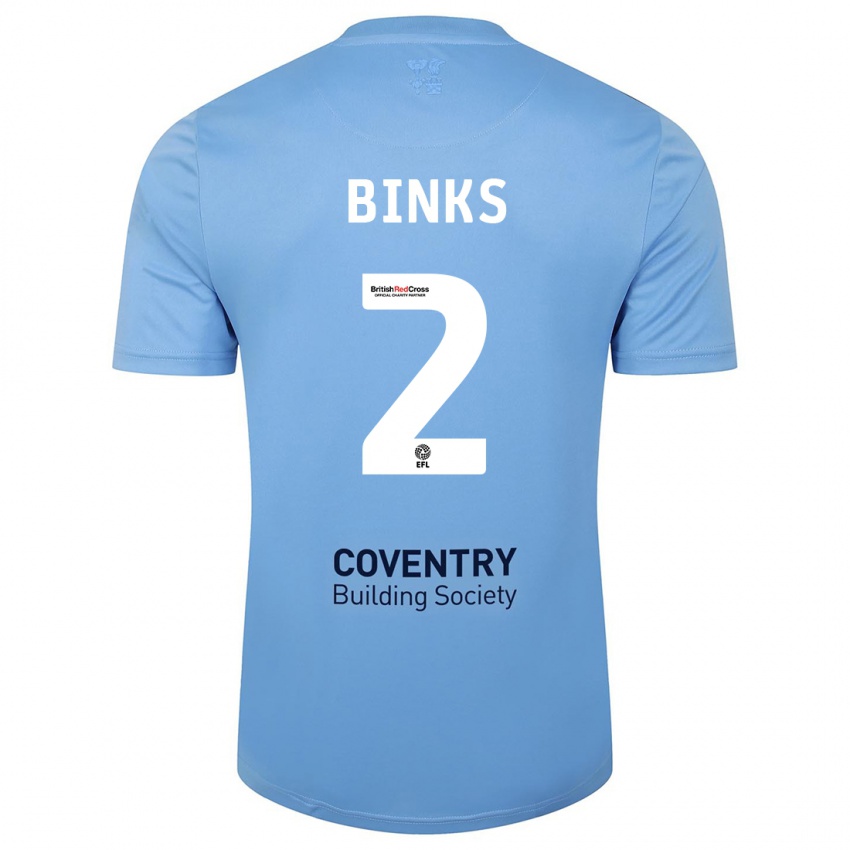 Hombre Camiseta Luis Binks #2 Cielo Azul 1ª Equipación 2023/24 La Camisa Argentina