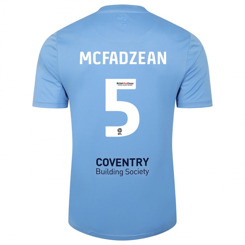 Hombre Camiseta Kyle Mcfadzean #5 Cielo Azul 1ª Equipación 2023/24 La Camisa Argentina