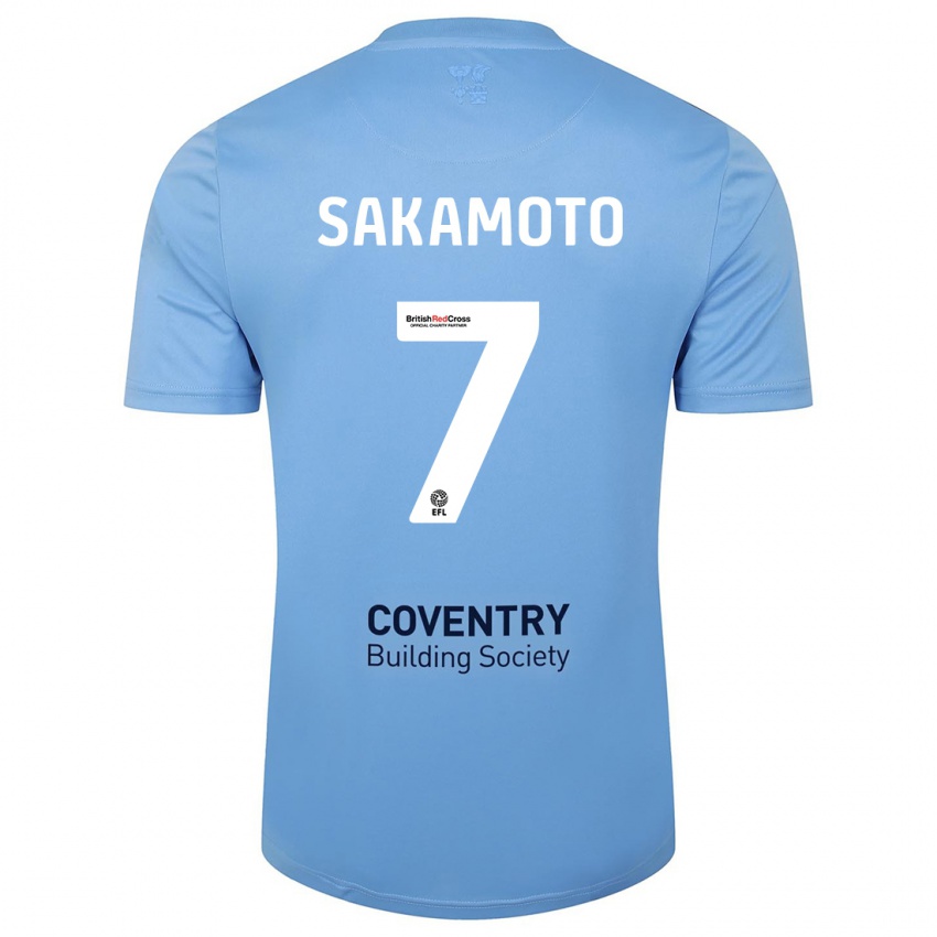 Hombre Camiseta Tatsuhiro Sakamoto #7 Cielo Azul 1ª Equipación 2023/24 La Camisa Argentina