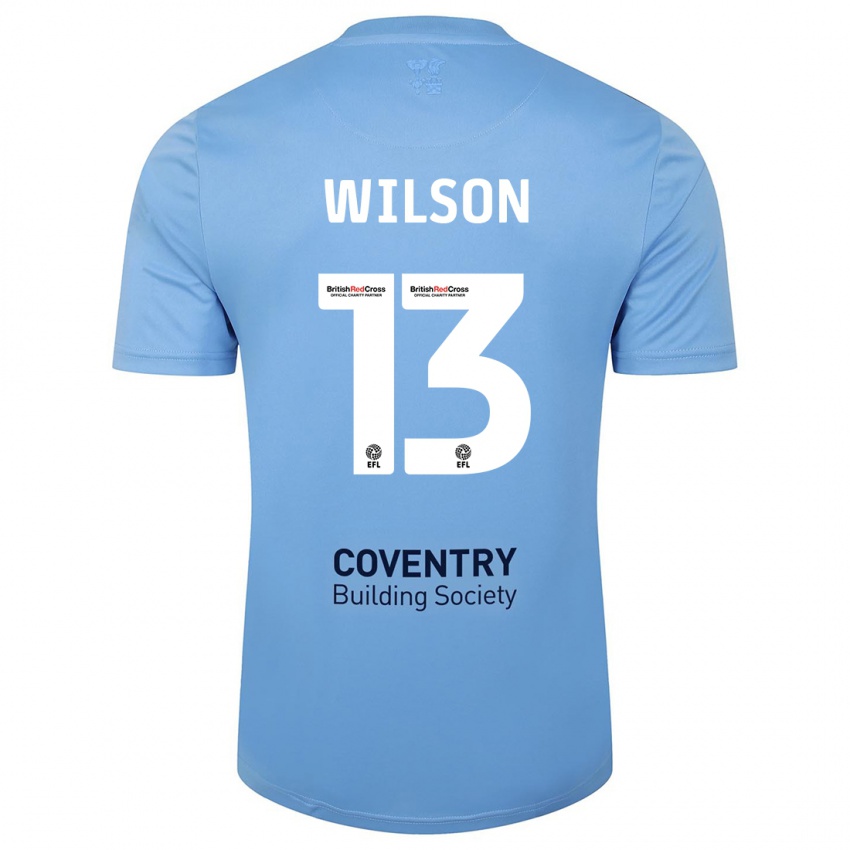 Hombre Camiseta Ben Wilson #13 Cielo Azul 1ª Equipación 2023/24 La Camisa Argentina