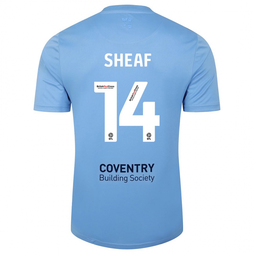 Hombre Camiseta Ben Sheaf #14 Cielo Azul 1ª Equipación 2023/24 La Camisa Argentina