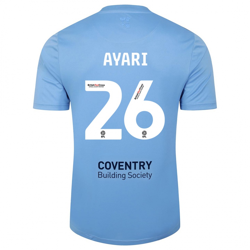 Hombre Camiseta Yasin Ayari #26 Cielo Azul 1ª Equipación 2023/24 La Camisa Argentina