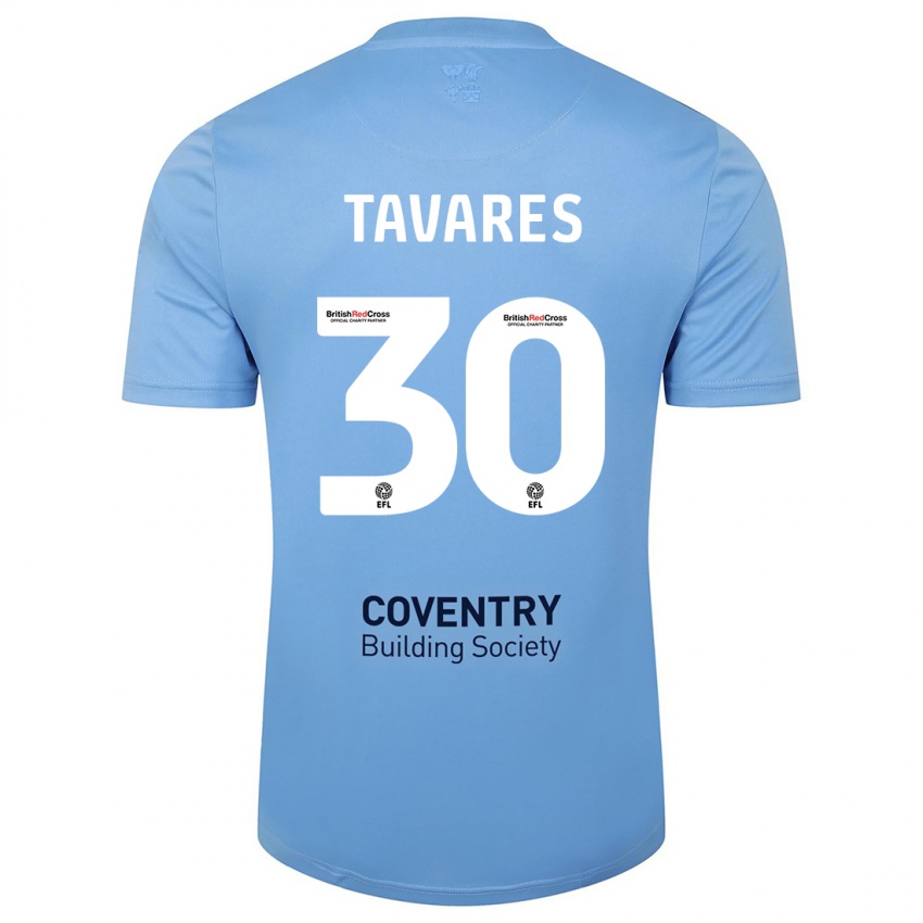 Hombre Camiseta Fábio Tavares #30 Cielo Azul 1ª Equipación 2023/24 La Camisa Argentina