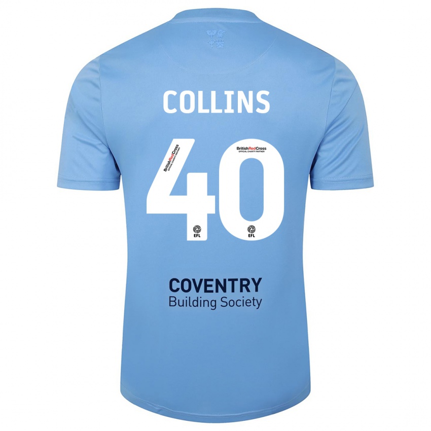 Hombre Camiseta Brad Collins #40 Cielo Azul 1ª Equipación 2023/24 La Camisa Argentina