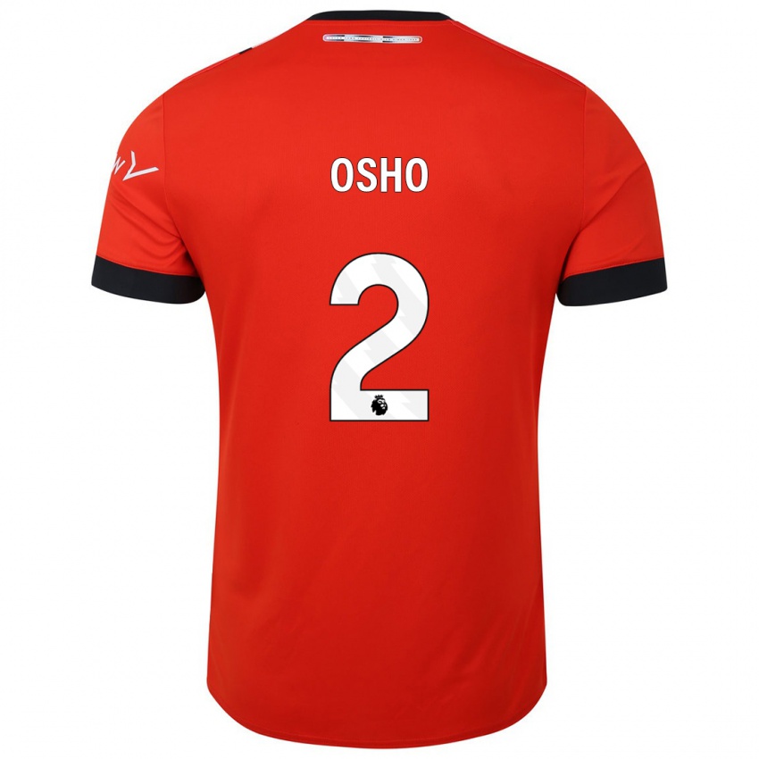 Hombre Camiseta Gabriel Osho #2 Rojo 1ª Equipación 2023/24 La Camisa Argentina