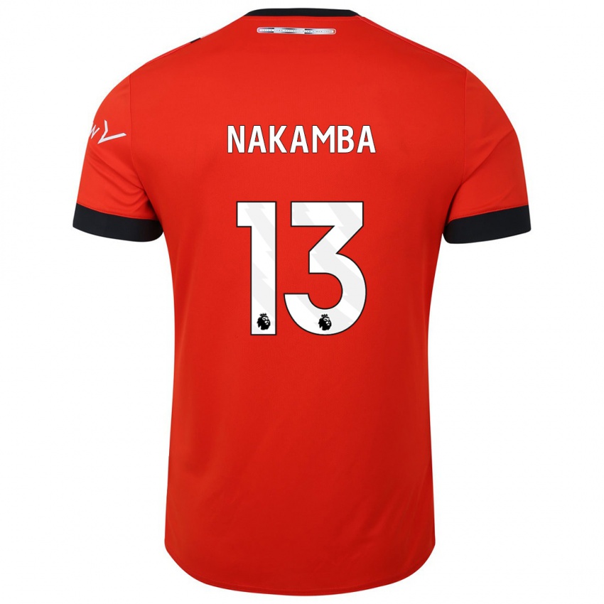Hombre Camiseta Marvelous Nakamba #13 Rojo 1ª Equipación 2023/24 La Camisa Argentina