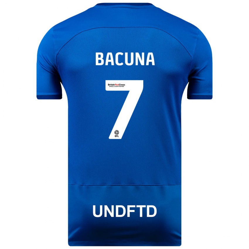 Hombre Camiseta Juninho Bacuna #7 Azul 1ª Equipación 2023/24 La Camisa Argentina