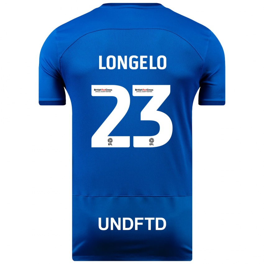 Hombre Camiseta Emmanuel Longelo #23 Azul 1ª Equipación 2023/24 La Camisa Argentina