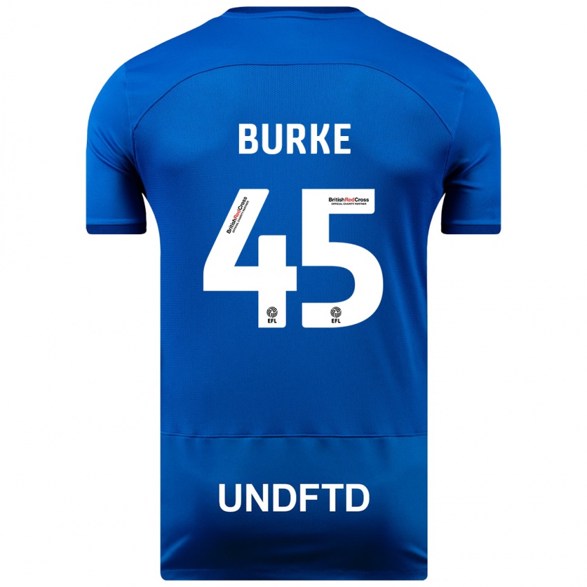 Hombre Camiseta Oliver Burke #45 Azul 1ª Equipación 2023/24 La Camisa Argentina