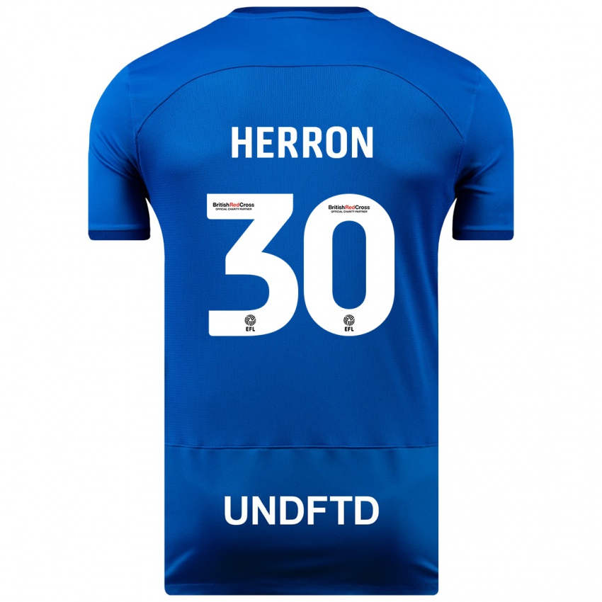 Hombre Camiseta Neve Herron #30 Azul 1ª Equipación 2023/24 La Camisa Argentina