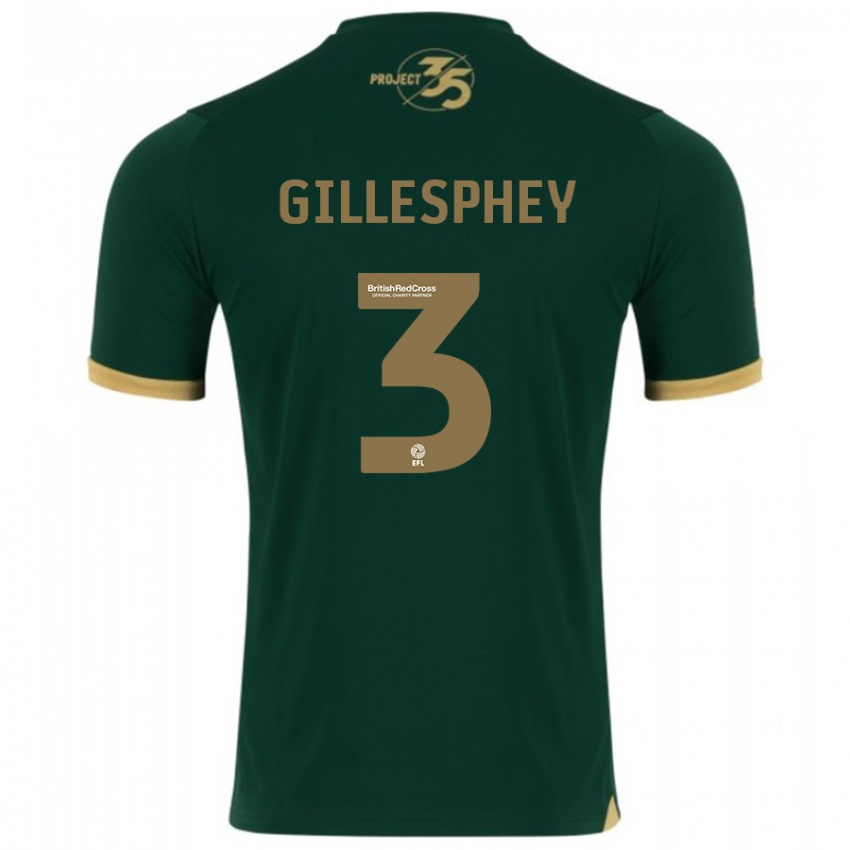 Hombre Camiseta Macaulay Gillesphey #3 Verde 1ª Equipación 2023/24 La Camisa Argentina