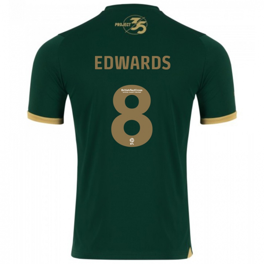 Hombre Camiseta Joe Edwards #8 Verde 1ª Equipación 2023/24 La Camisa Argentina