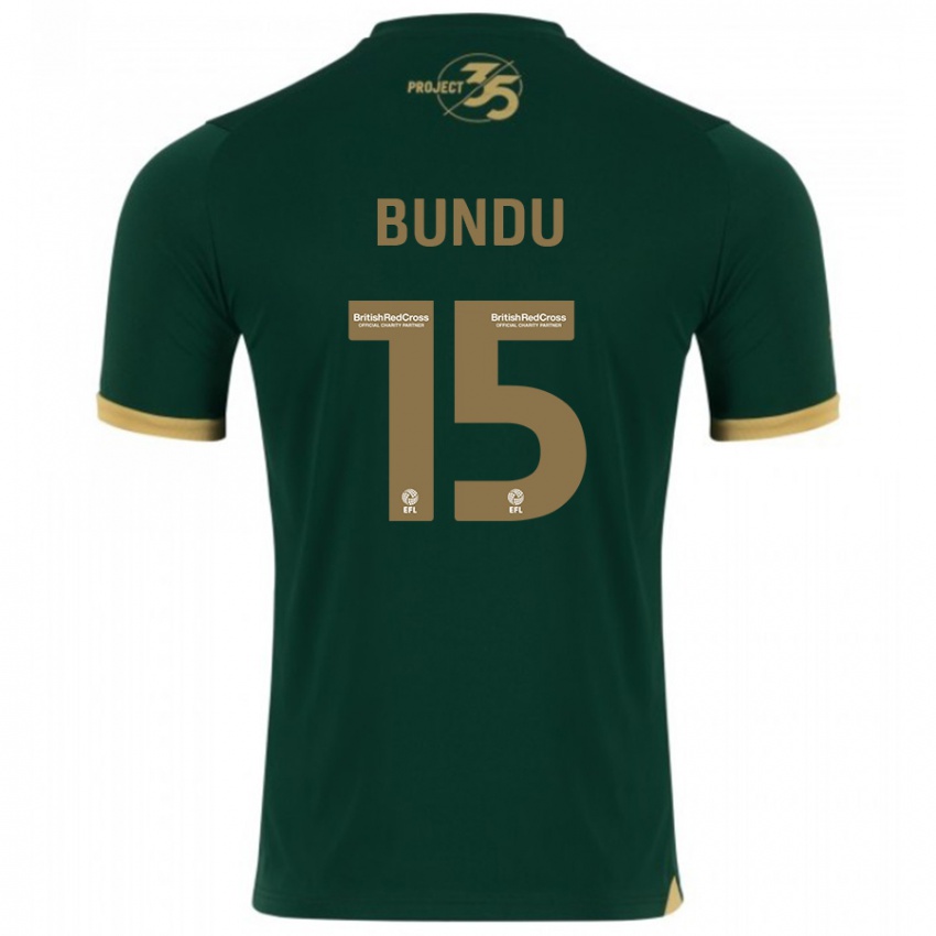 Hombre Camiseta Mustapha Bundu #15 Verde 1ª Equipación 2023/24 La Camisa Argentina