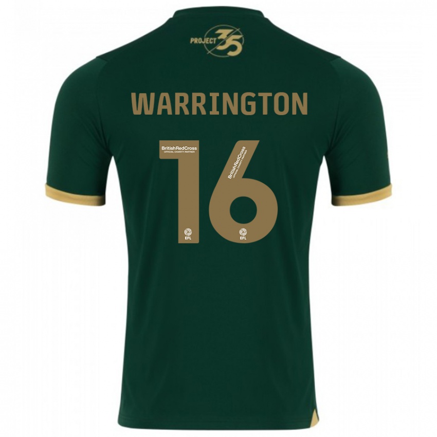 Hombre Camiseta Lewis Warrington #16 Verde 1ª Equipación 2023/24 La Camisa Argentina