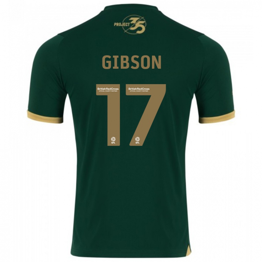 Hombre Camiseta Lewis Gibson #17 Verde 1ª Equipación 2023/24 La Camisa Argentina