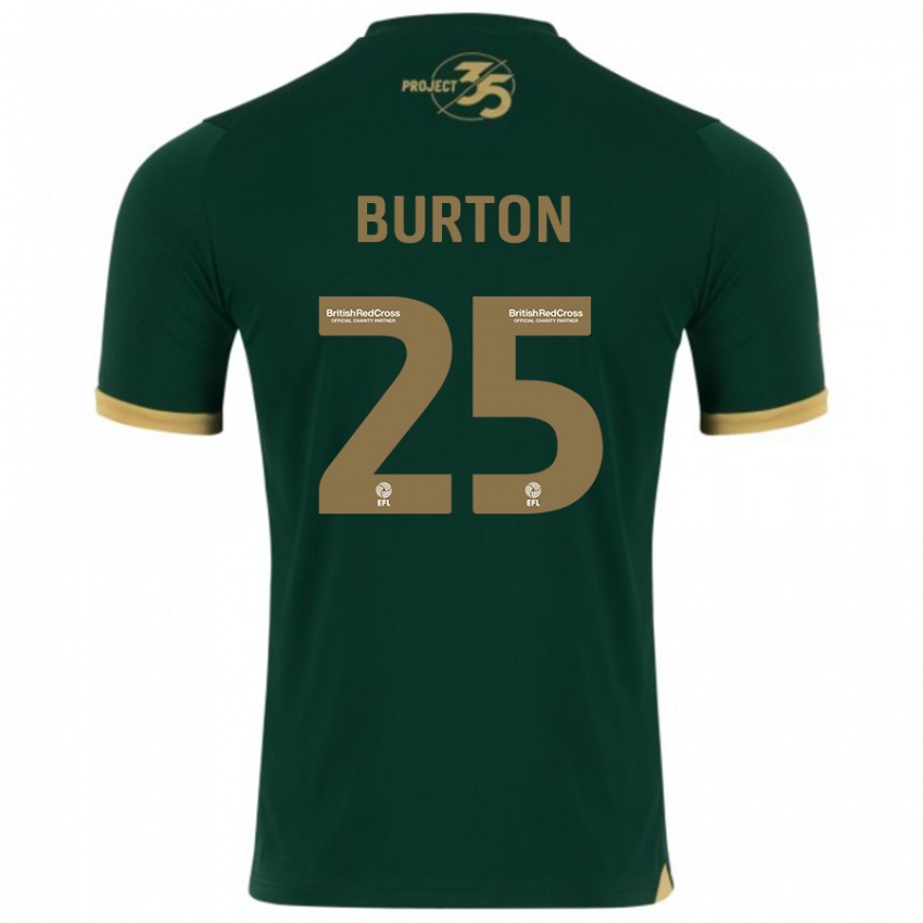 Hombre Camiseta Callum Burton #25 Verde 1ª Equipación 2023/24 La Camisa Argentina