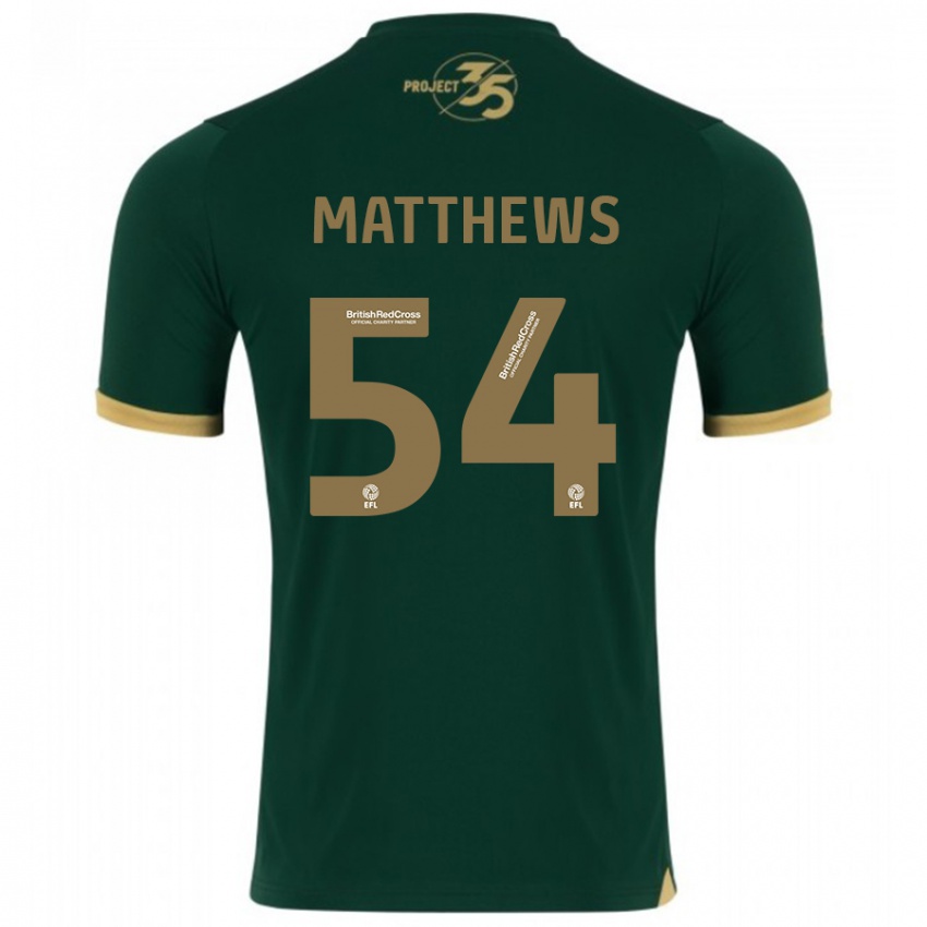 Hombre Camiseta Jack Matthews #54 Verde 1ª Equipación 2023/24 La Camisa Argentina