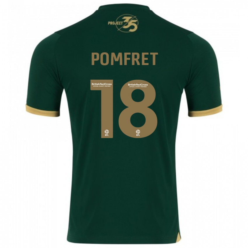 Hombre Camiseta Taya Pomfret #18 Verde 1ª Equipación 2023/24 La Camisa Argentina