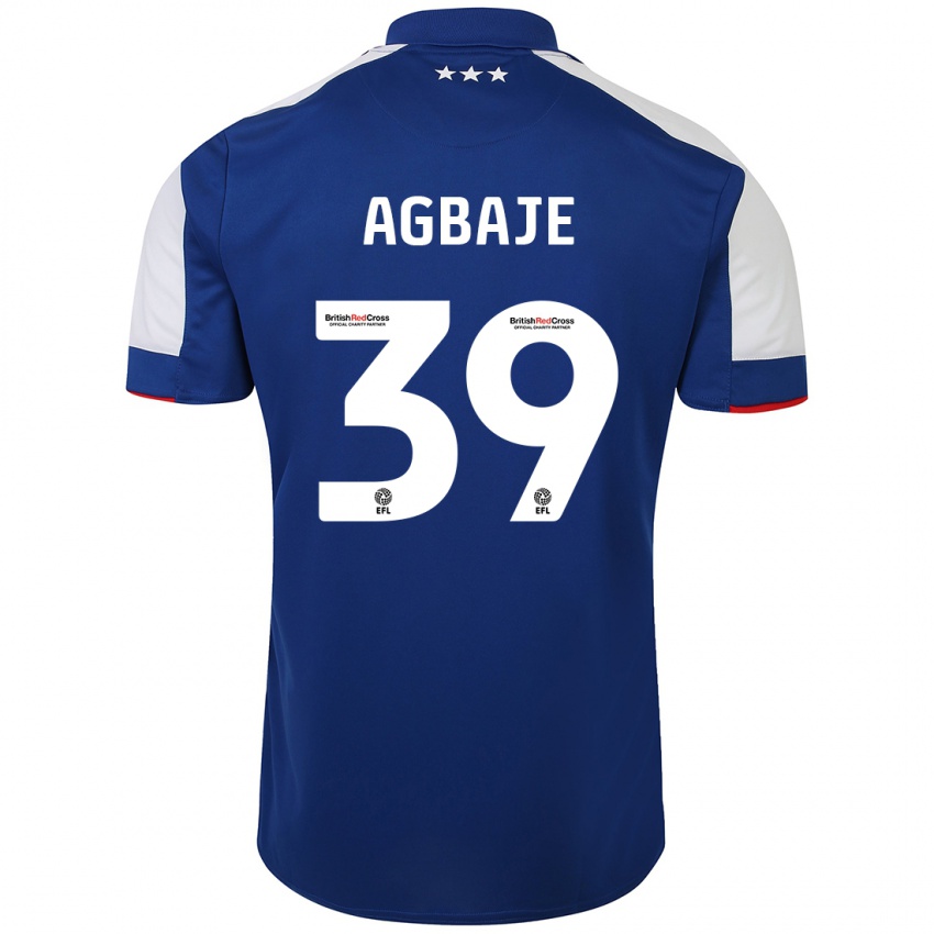 Hombre Camiseta Edwin Agbaje #39 Azul 1ª Equipación 2023/24 La Camisa Argentina