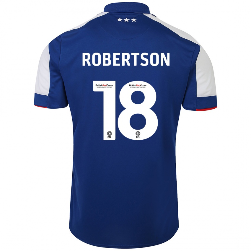 Hombre Camiseta Kyra Robertson #18 Azul 1ª Equipación 2023/24 La Camisa Argentina