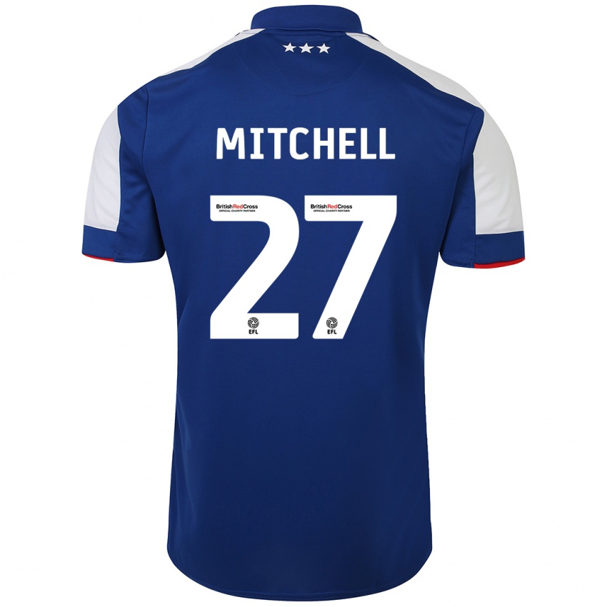 Hombre Camiseta Leah Mitchell #27 Azul 1ª Equipación 2023/24 La Camisa Argentina