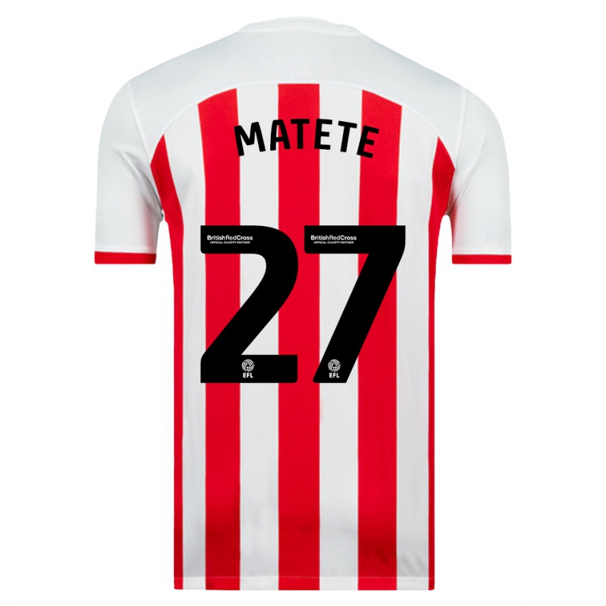 Hombre Camiseta Jay Matete #27 Blanco 1ª Equipación 2023/24 La Camisa Argentina