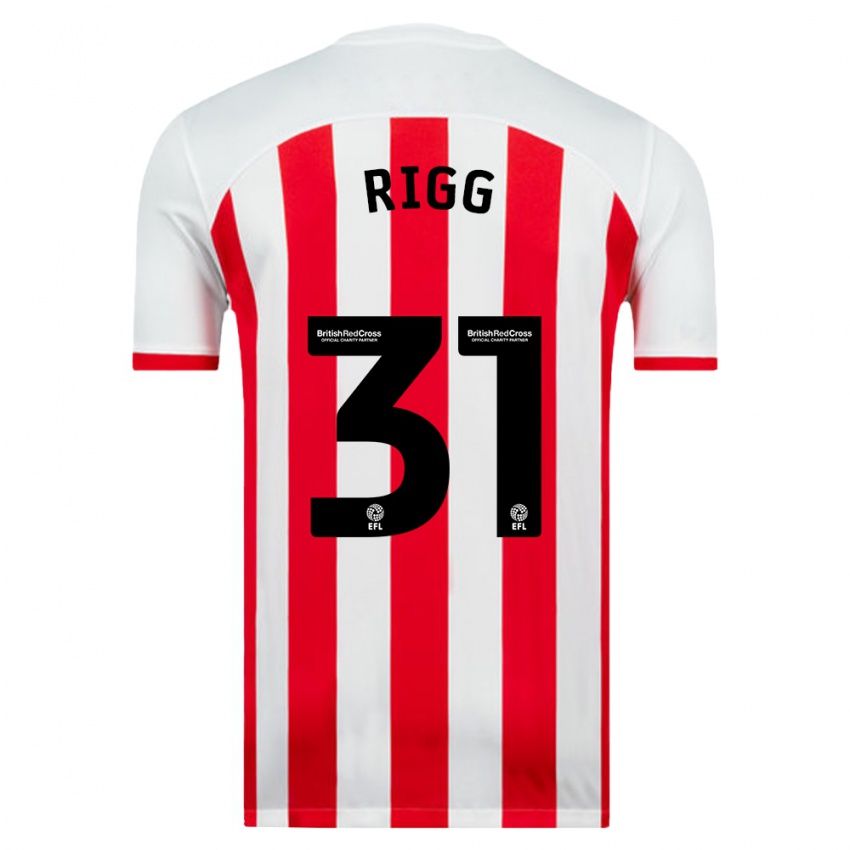 Hombre Camiseta Chris Rigg #31 Blanco 1ª Equipación 2023/24 La Camisa Argentina