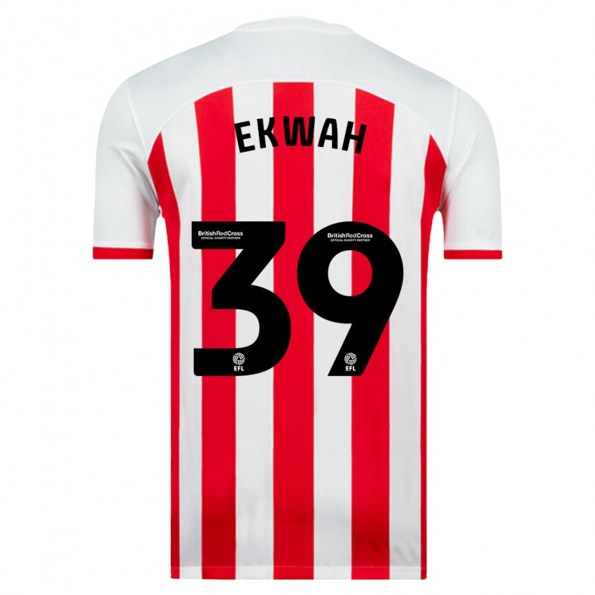 Hombre Camiseta Pierre Ekwah #39 Blanco 1ª Equipación 2023/24 La Camisa Argentina
