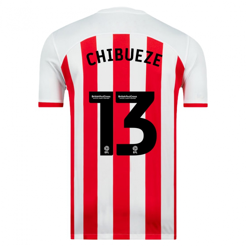 Hombre Camiseta Kelechi Chibueze #13 Blanco 1ª Equipación 2023/24 La Camisa Argentina