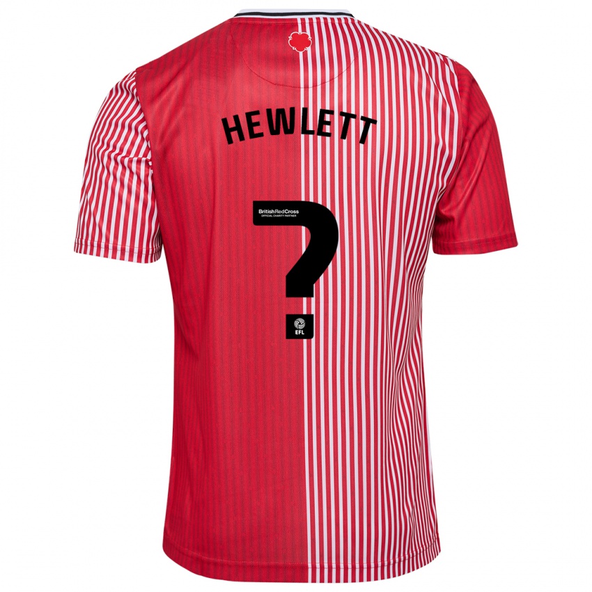 Hombre Camiseta Jem Hewlett #0 Rojo 1ª Equipación 2023/24 La Camisa Argentina