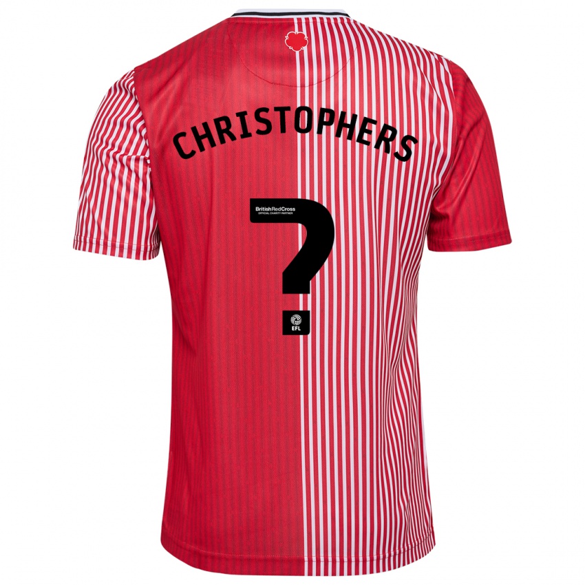 Hombre Camiseta Leo Christophers #0 Rojo 1ª Equipación 2023/24 La Camisa Argentina