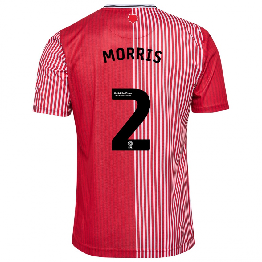 Hombre Camiseta Ella Morris #2 Rojo 1ª Equipación 2023/24 La Camisa Argentina
