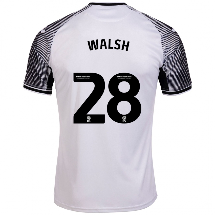 Hombre Camiseta Liam Walsh #28 Blanco 1ª Equipación 2023/24 La Camisa Argentina