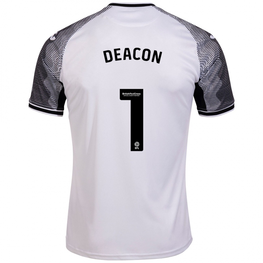 Hombre Camiseta Chelsea Deacon #1 Blanco 1ª Equipación 2023/24 La Camisa Argentina
