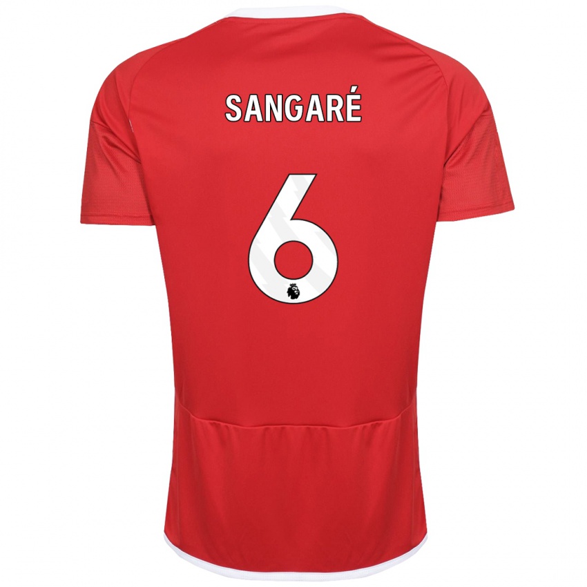 Hombre Camiseta Ibrahim Sangare #6 Rojo 1ª Equipación 2023/24 La Camisa Argentina