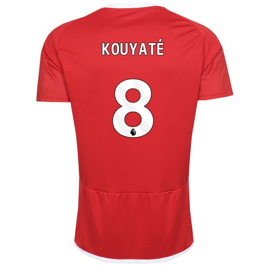 Hombre Camiseta Cheikhou Kouyate #8 Rojo 1ª Equipación 2023/24 La Camisa Argentina