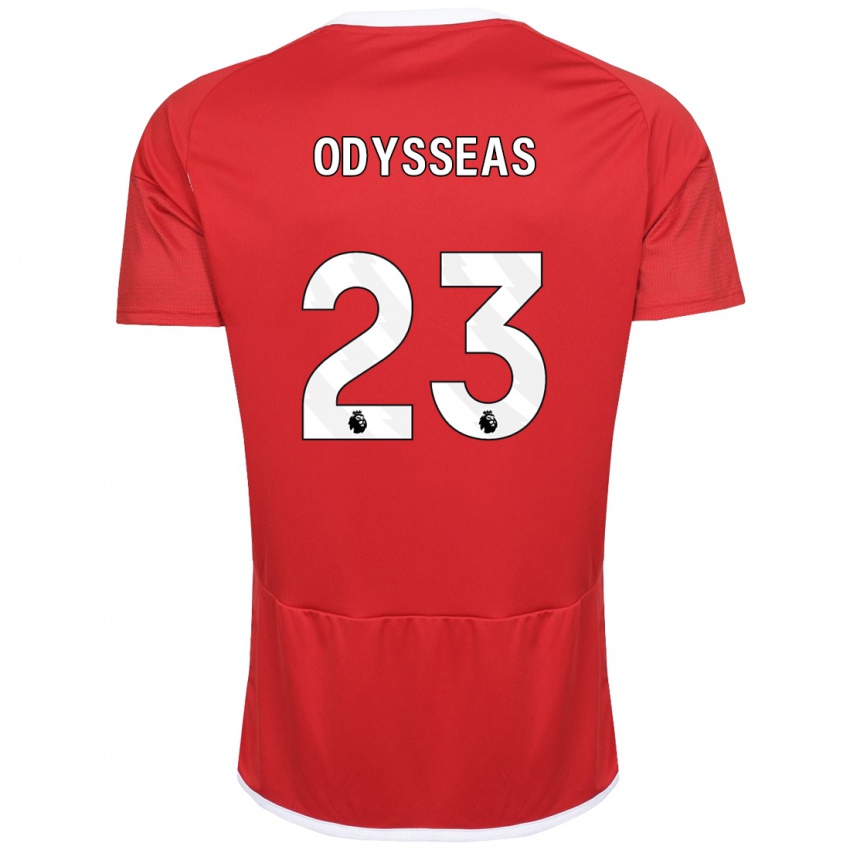 Hombre Camiseta Odysseas Vlachodimos #23 Rojo 1ª Equipación 2023/24 La Camisa Argentina