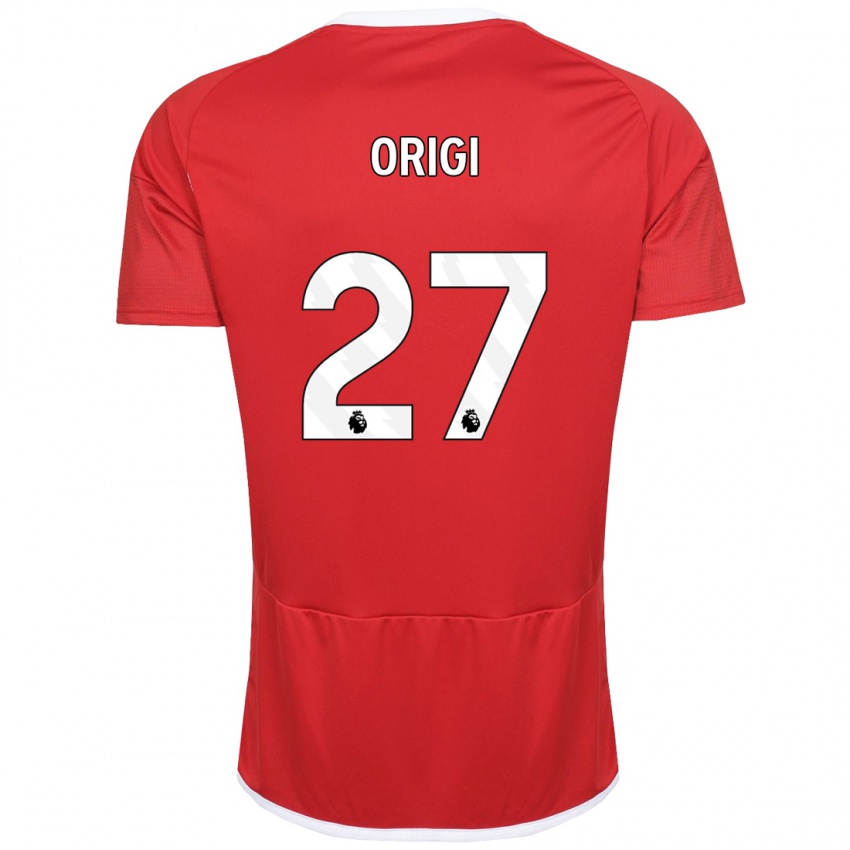 Hombre Camiseta Divock Origi #27 Rojo 1ª Equipación 2023/24 La Camisa Argentina