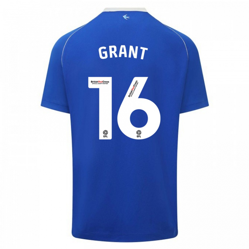 Hombre Camiseta Karlan Grant #16 Azul 1ª Equipación 2023/24 La Camisa Argentina