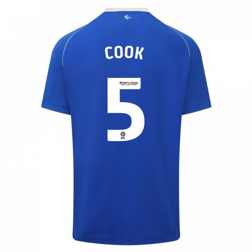 Hombre Camiseta Freddie Cook #5 Azul 1ª Equipación 2023/24 La Camisa Argentina