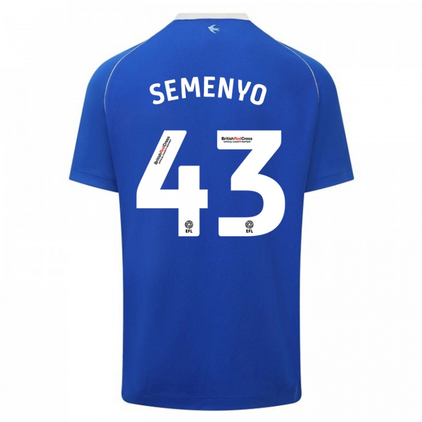 Hombre Camiseta Jai Semenyo #43 Azul 1ª Equipación 2023/24 La Camisa Argentina