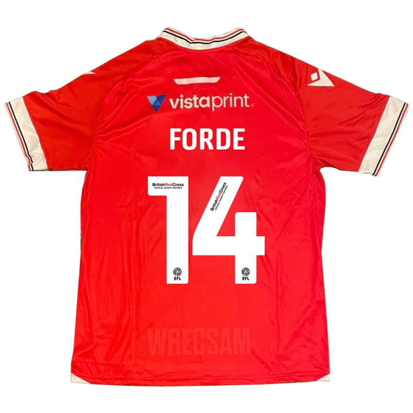 Hombre Camiseta Anthony Forde #14 Rojo 1ª Equipación 2023/24 La Camisa Argentina