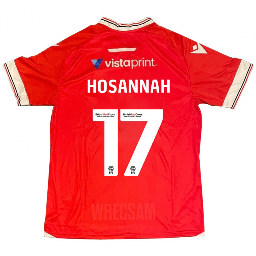 Hombre Camiseta Bryce Hosannah #17 Rojo 1ª Equipación 2023/24 La Camisa Argentina