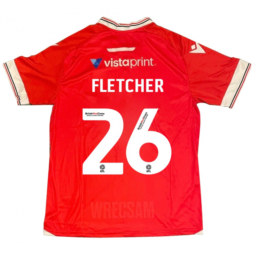 Hombre Camiseta Steven Fletcher #26 Rojo 1ª Equipación 2023/24 La Camisa Argentina