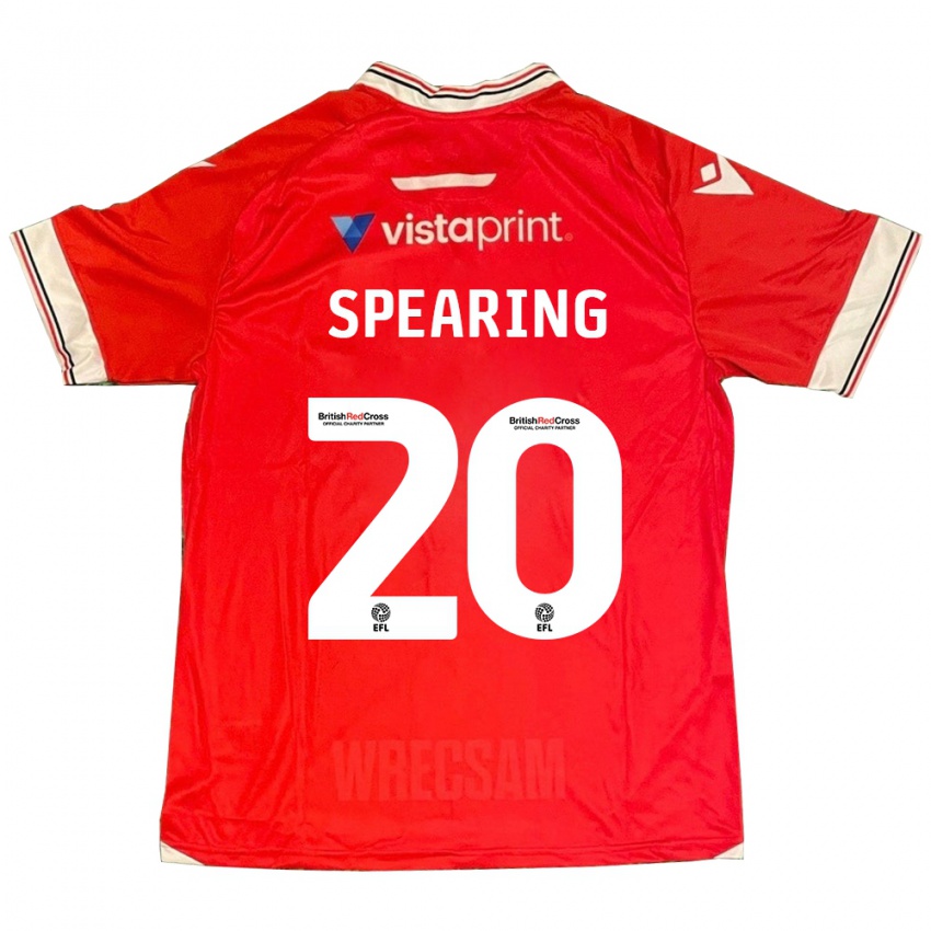 Hombre Camiseta Natasha Spearing #20 Rojo 1ª Equipación 2023/24 La Camisa Argentina