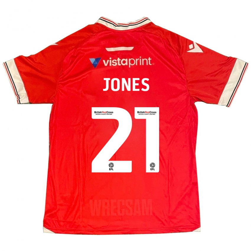 Hombre Camiseta Lili Jones #21 Rojo 1ª Equipación 2023/24 La Camisa Argentina